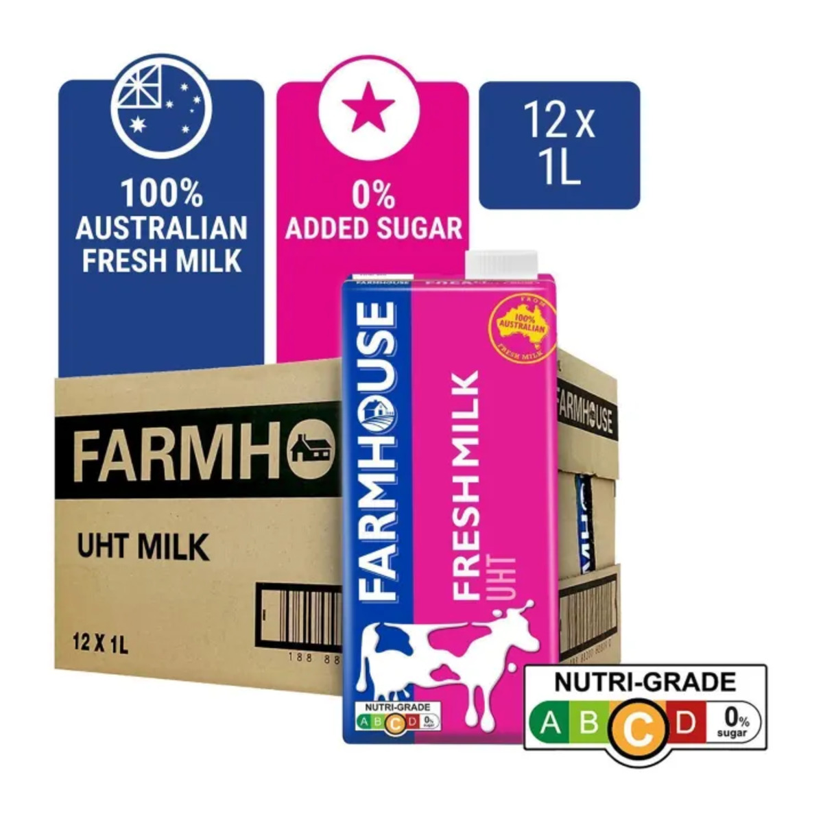 FARMHOUSE UHT FRESH 1Lx12
